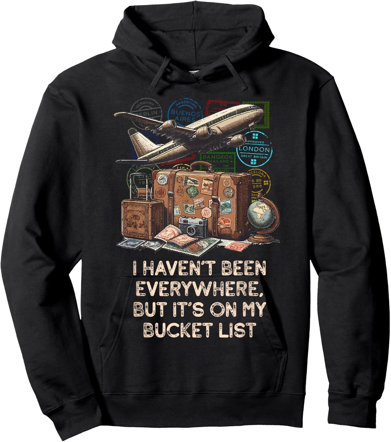I Haven'T Been Everywhere, But It'S On My Bucket List Hoodie - Hoodie | Black