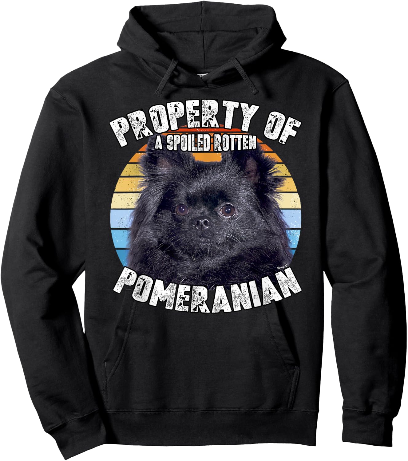 Pomeranian Black Property Of Hoodie - Hoodie | Black
