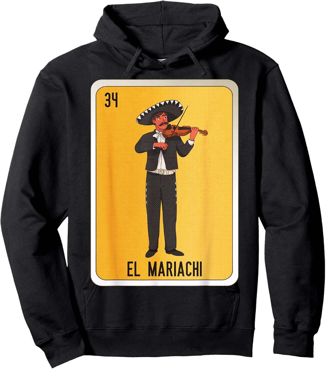El Mariachi Mexican Slang Chicano Bingo Cards Hoodie - Hoodie | Black