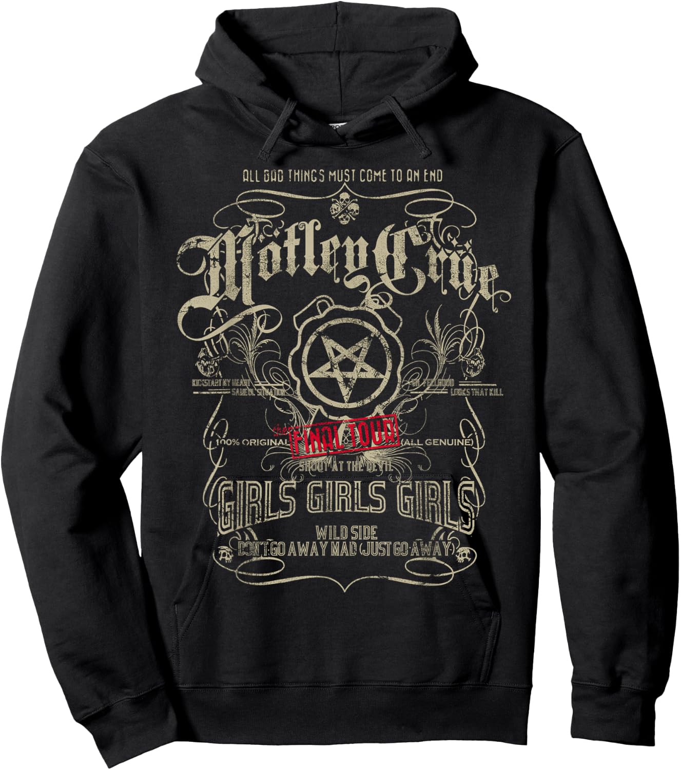 Mötley Crüe – It's Over Vintage Hoodie - Hoodie | Black