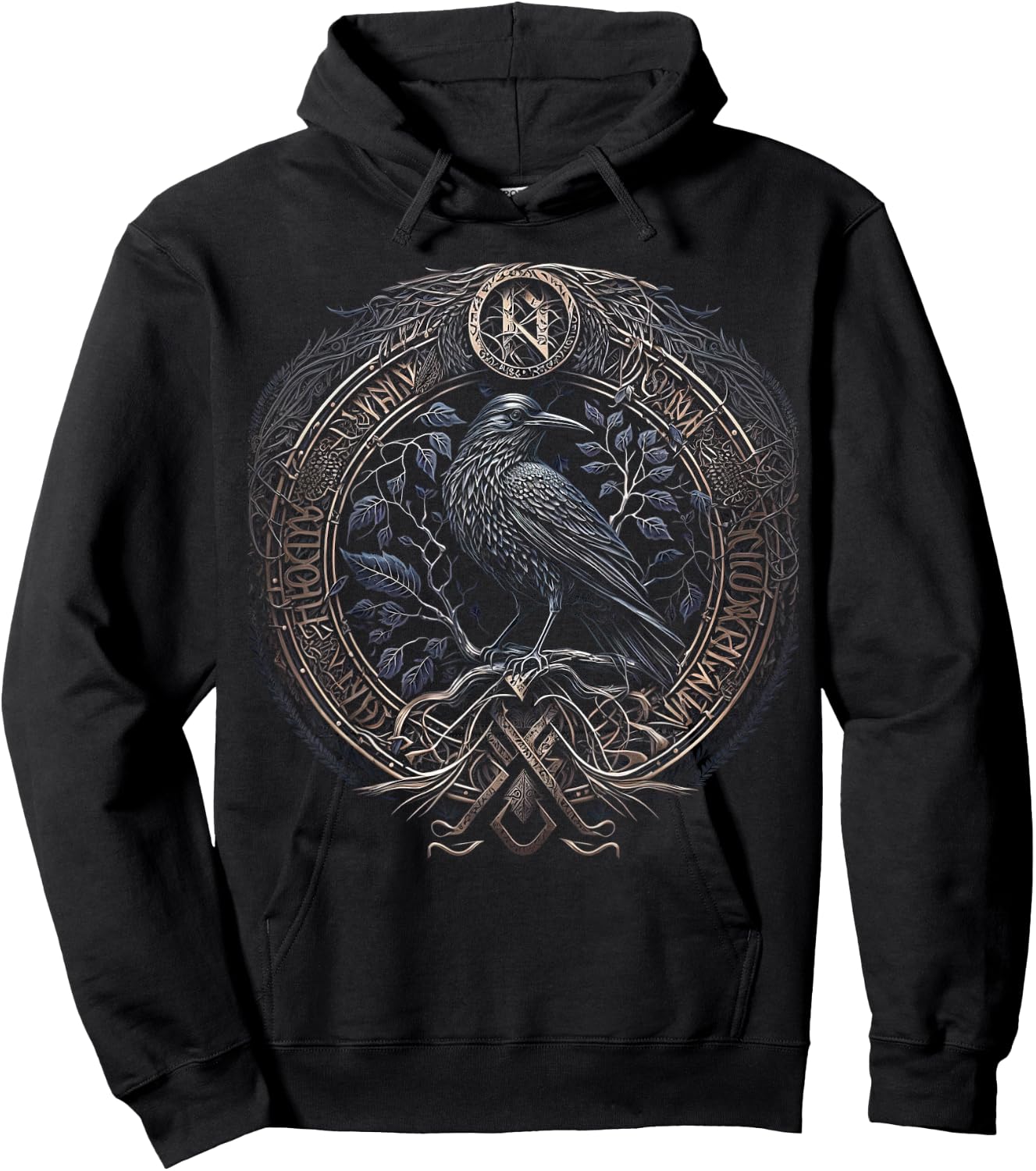 Odin's Raven Northman Valhalla Norse Mythology Hoodie - Hoodie | Black