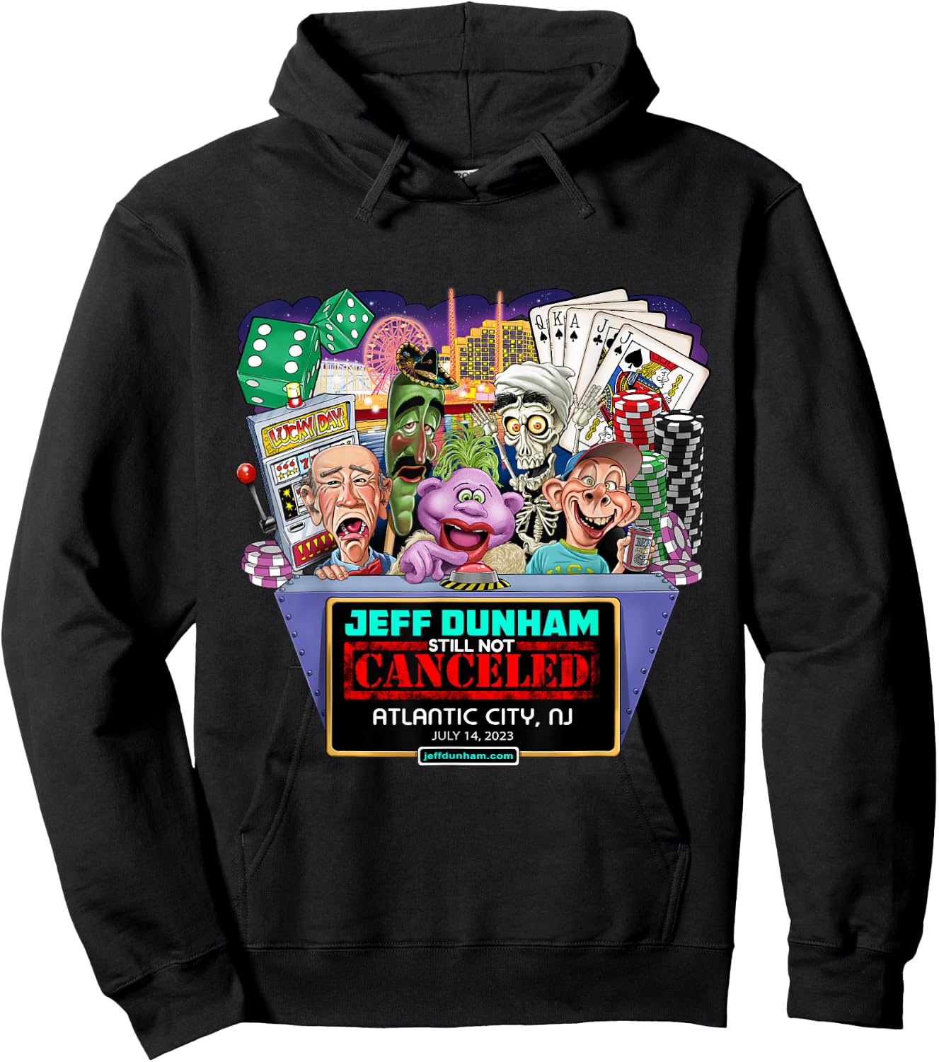 Jeff Dunham Atlantic City, NJ (2023) Hoodie - Hoodie | Black