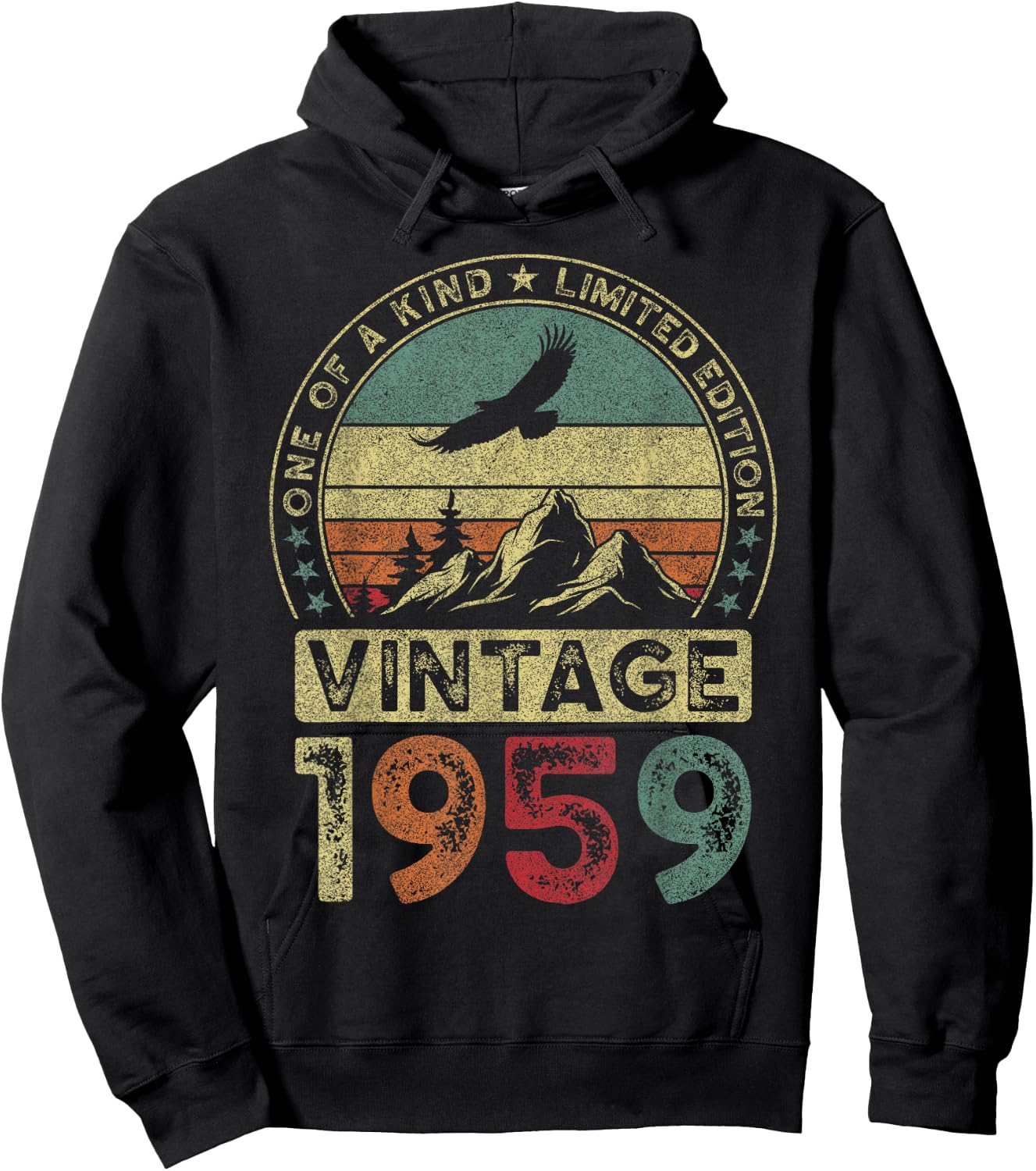 Vintage 1959 Limited Edition 66th Birthday 66 Years Hoodie - Hoodie | Black