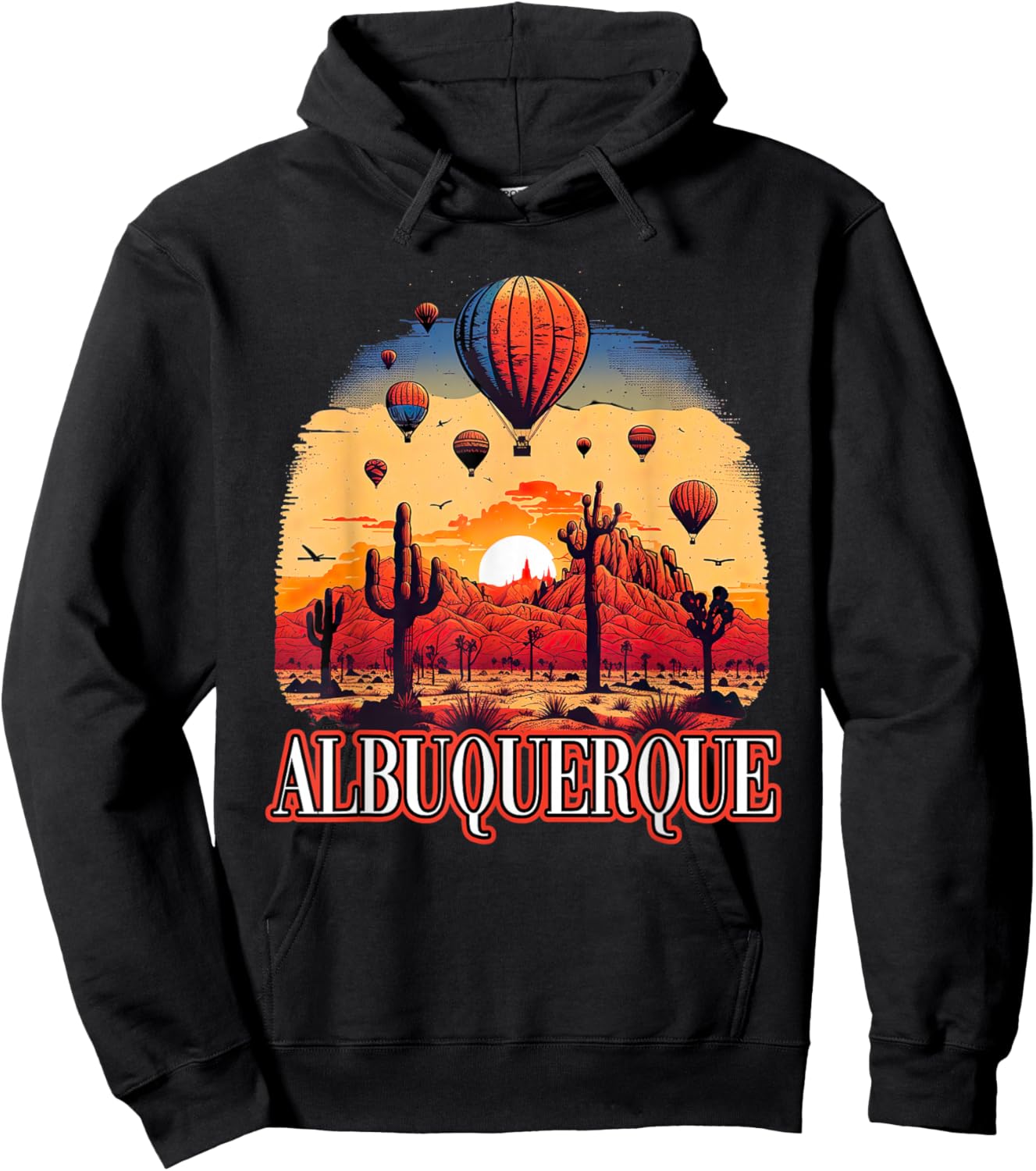Albuquerque Balloon New Mexico Hot Air Balloon Hoodie - Hoodie | Black