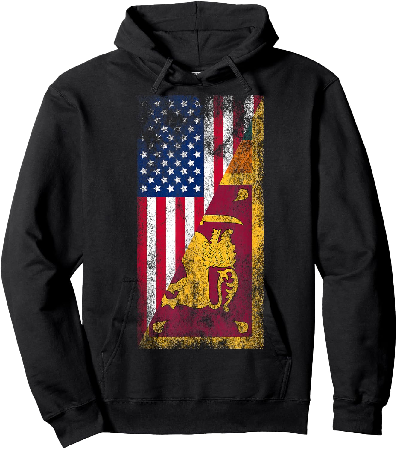 USA & Sri Lanka Flags - United States of America, Sri Lankan Hoodie - Hoodie | Black