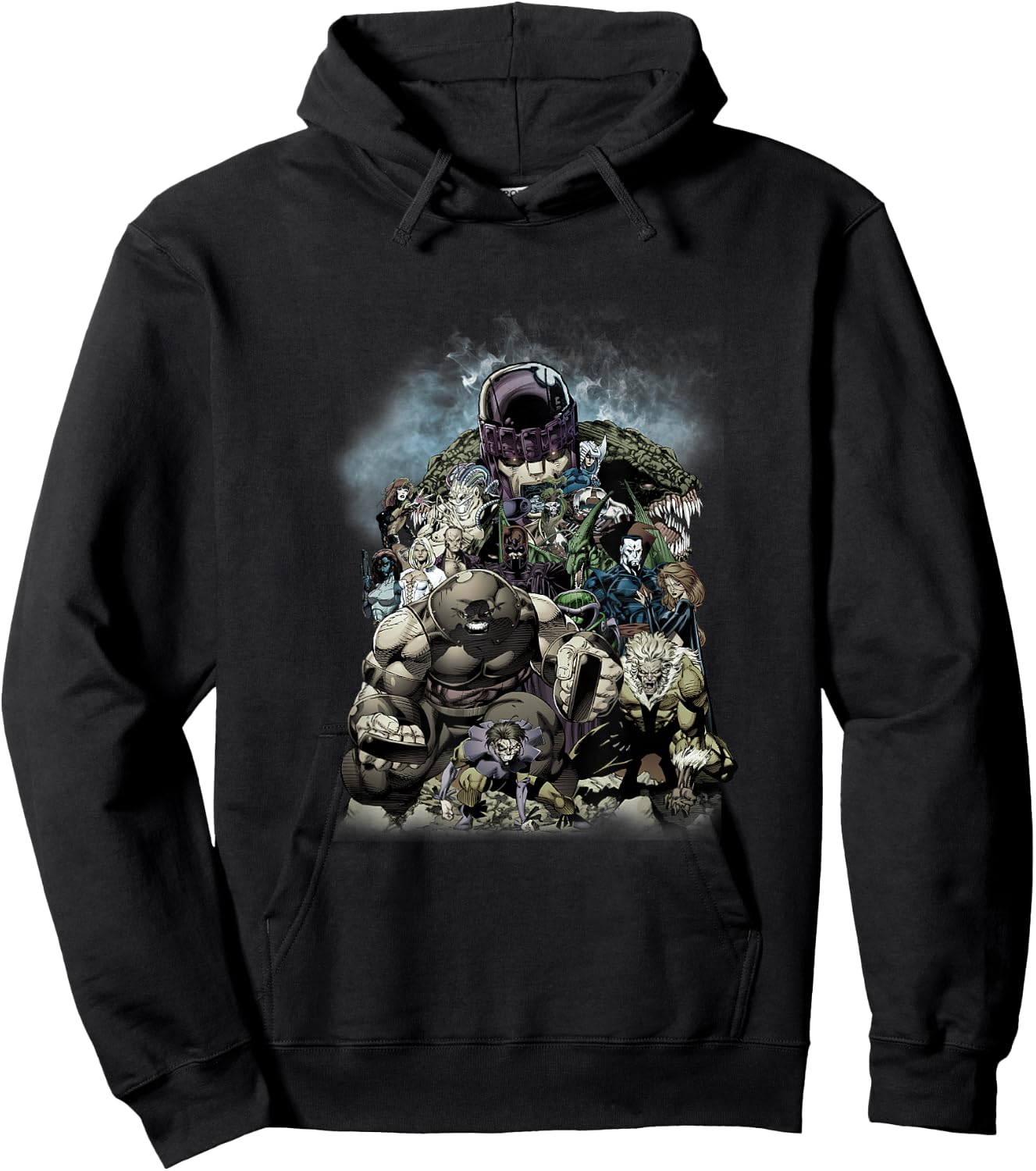 Marvel X-Men Rogues Gallery Iconic Villains Retro Group Shot Hoodie - Hoodie | Black