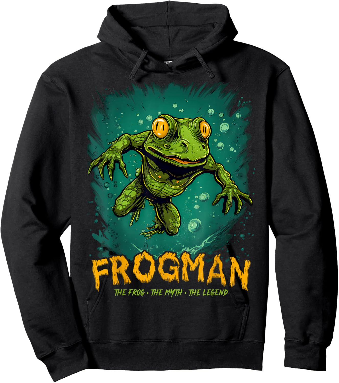 Loveland Frogman Cryptid Creature Frog Myth Cryptozoology Hoodie - Hoodie | Black