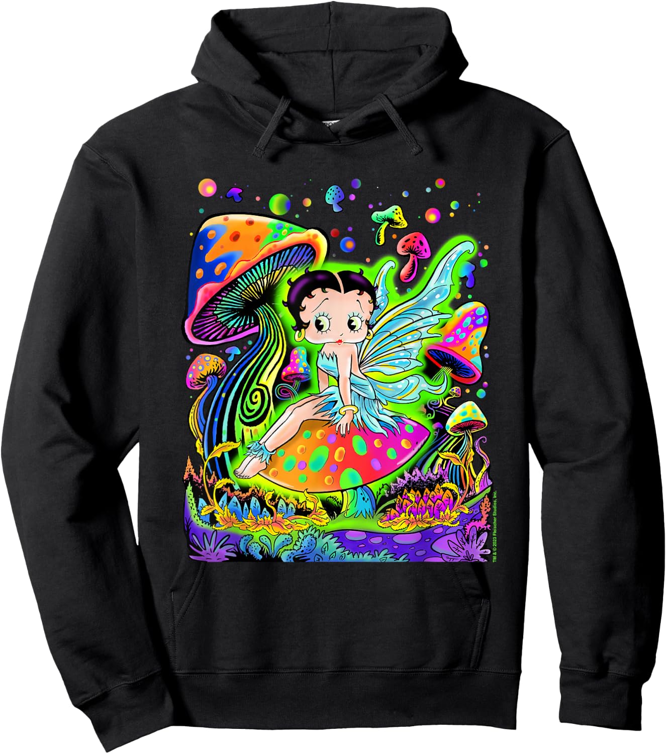 Betty Boop Blacklight Poster Hoodie - Hoodie | Black
