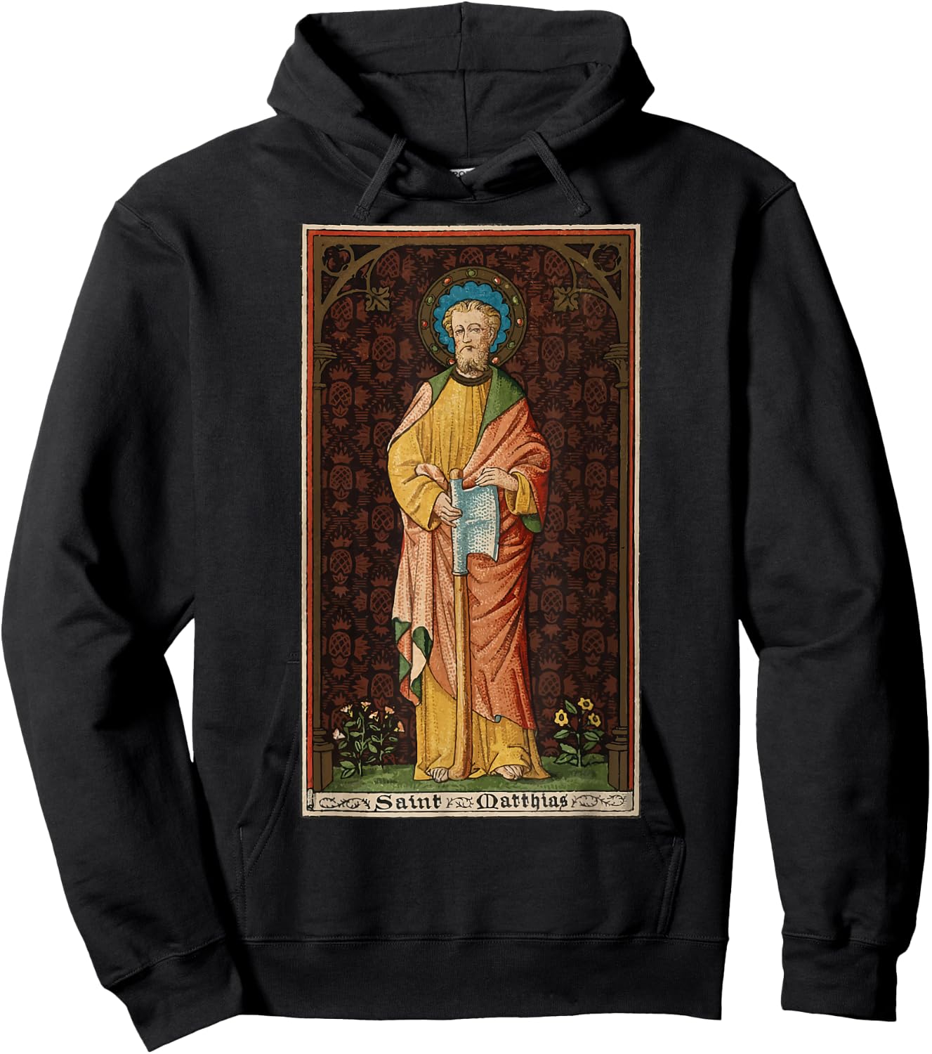 St Matthias the Apostle Axe Vintage Catholic Patron Saint Hoodie - Hoodie | Black