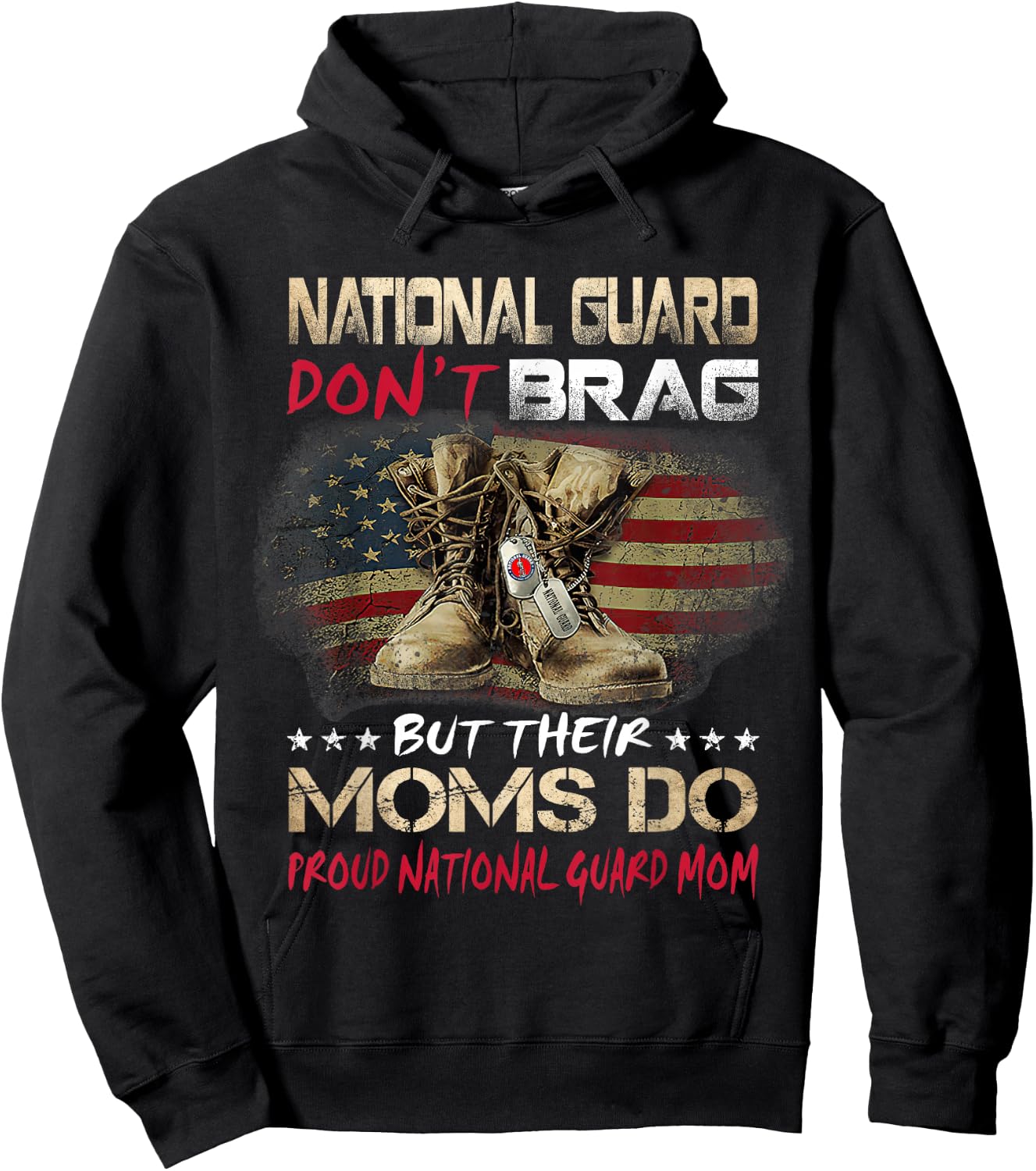 Proud National Guard Mom National Guard Graduation Mom Hoodie - Hoodie | Black