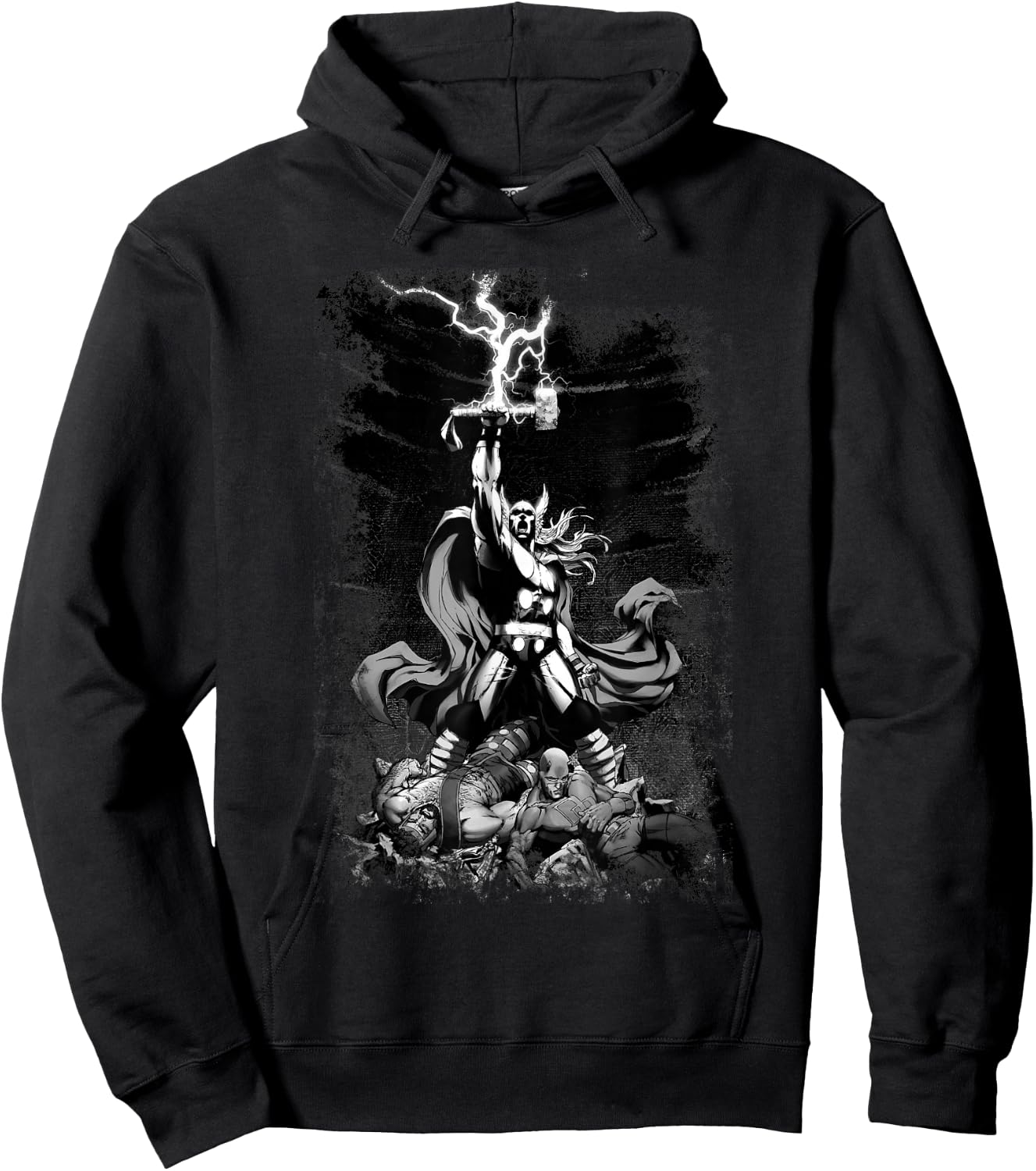Marvel Comics Retro Classic Thor God Thunder Victory Poster Hoodie - Hoodie | Black