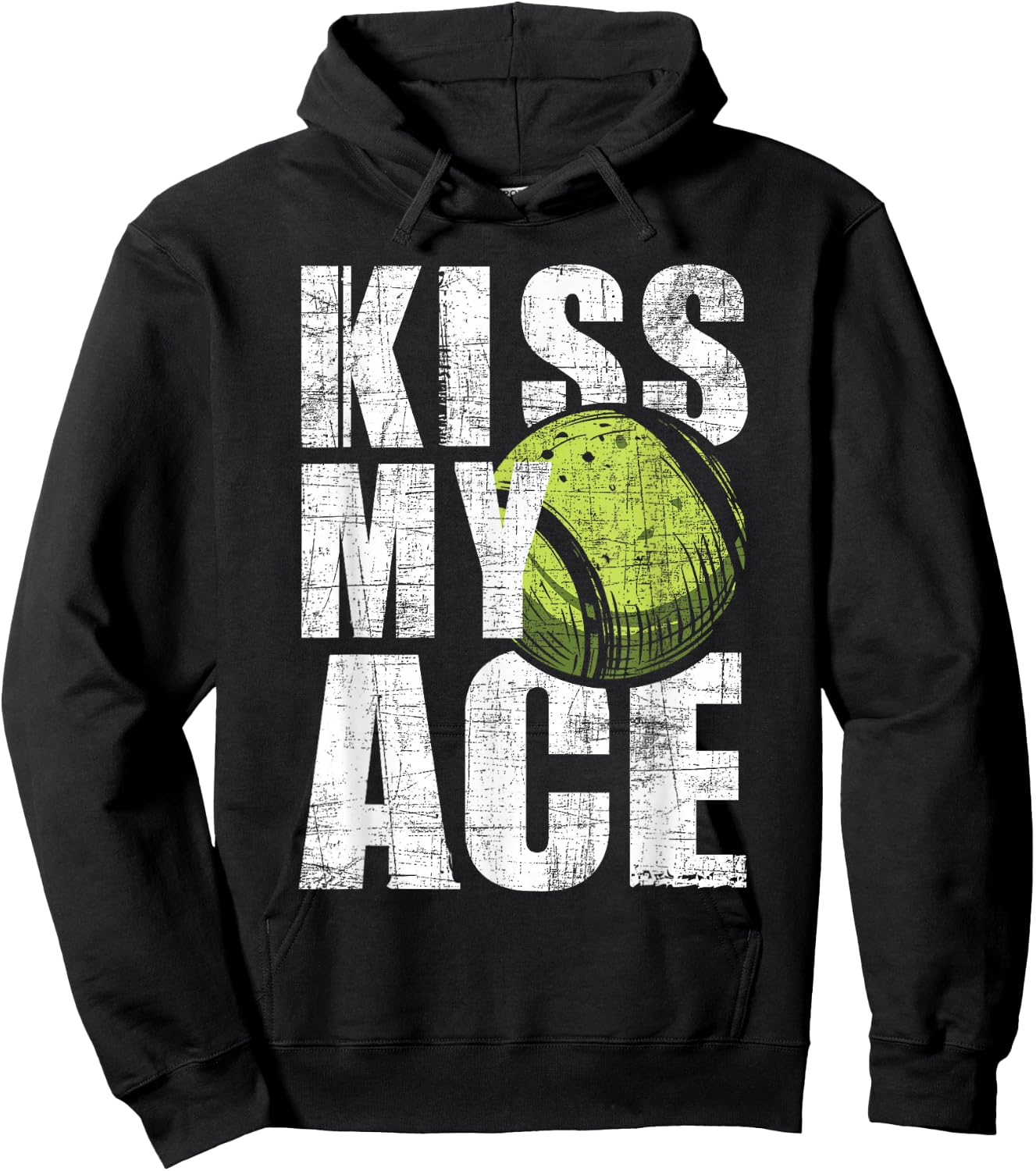 Kiss My Ace - Tennis Player Sports Lover Tournament Hoodie - Hoodie | Black