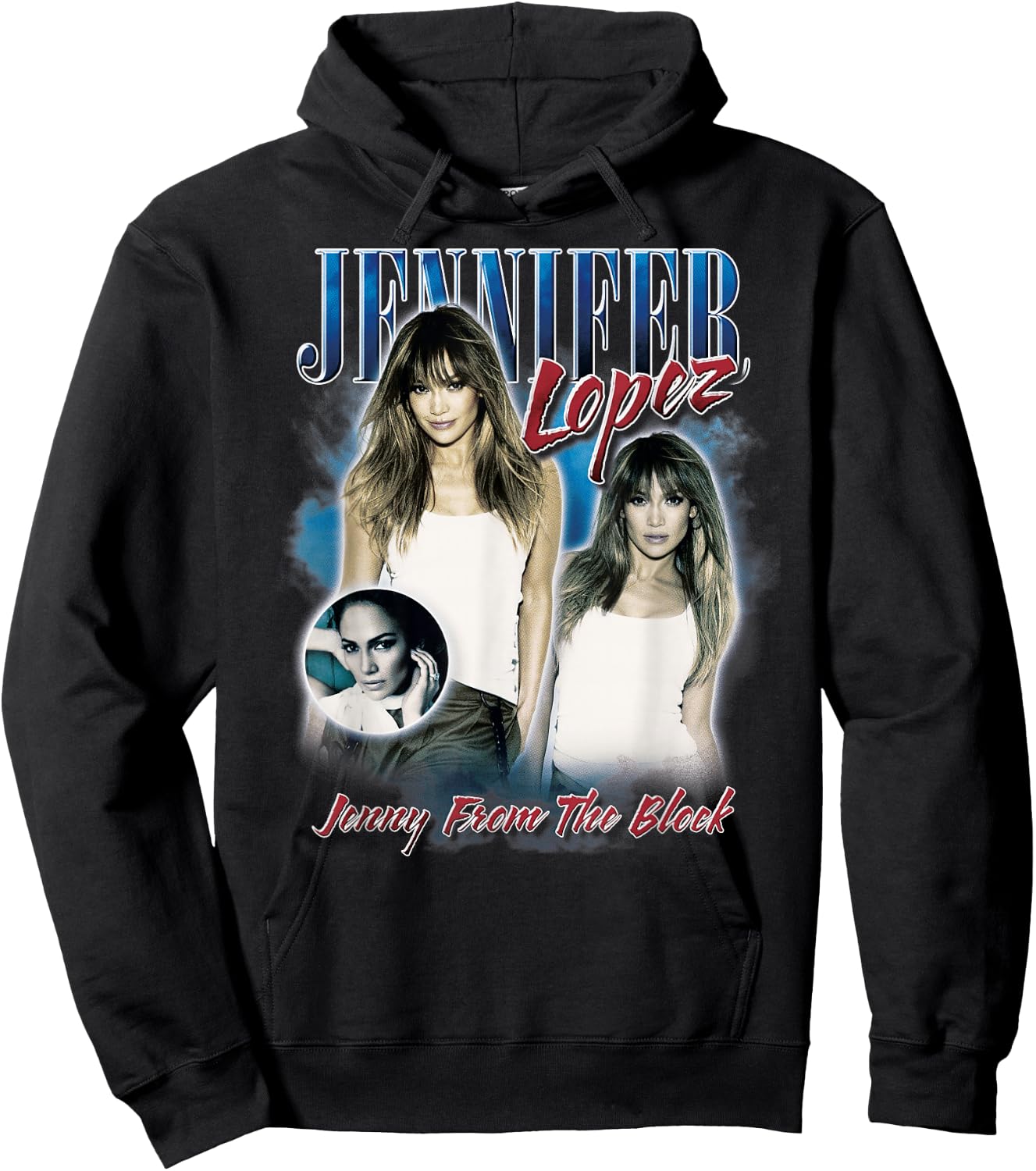 Jennifer Lopez Homage Collage Hoodie - Hoodie | Black