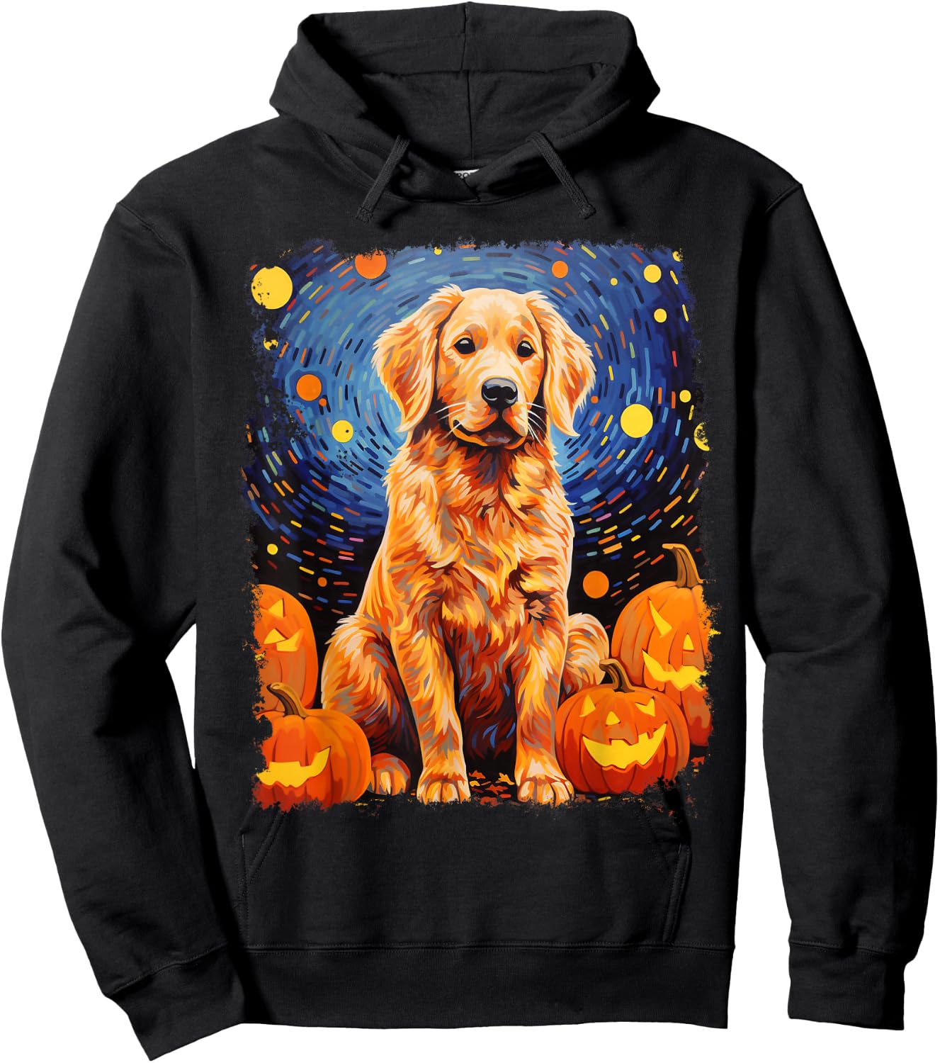 Golden Retriever Halloween Hoodie - Hoodie | Black
