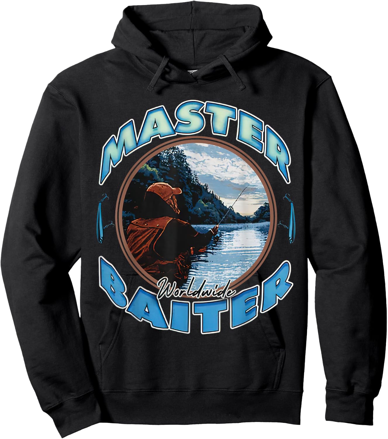 Master Baiter Worldwide Fishing Enthusiast Hoodie - Hoodie | Black