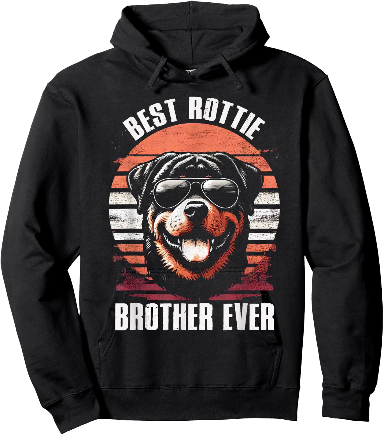 Best Rottie Brother Ever Rottweiler Dog Vintage Hoodie - Hoodie | Black