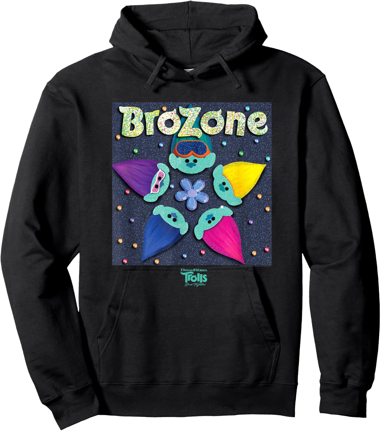 DreamWorks Trolls Band Together Psychedelic Hoodie - Hoodie | Black