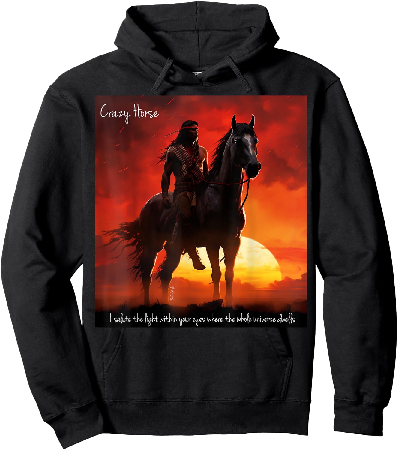 Crazy Horse Hoodie - Hoodie | Black