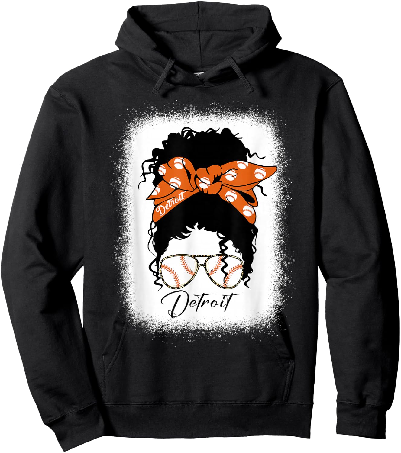 Datroit Messy Bun Bleached I Love Datroit Hoodie - Hoodie | Black