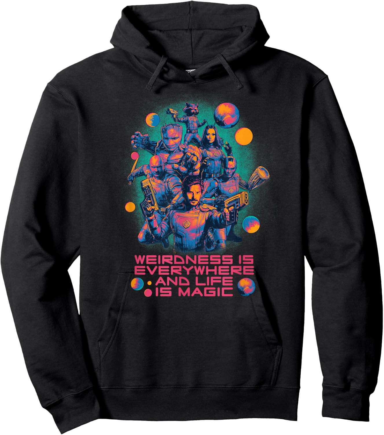 Marvel Guardians of the Galaxy Volume 3 Weirdness Everywhere Hoodie - Hoodie | Black