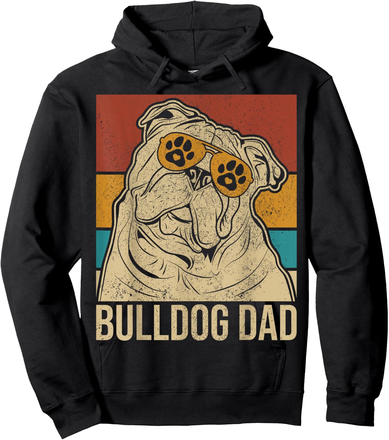 Dog Papa Pet Owner Animal Lover Outfit English Bulldog Dad Hoodie - Hoodie | Black
