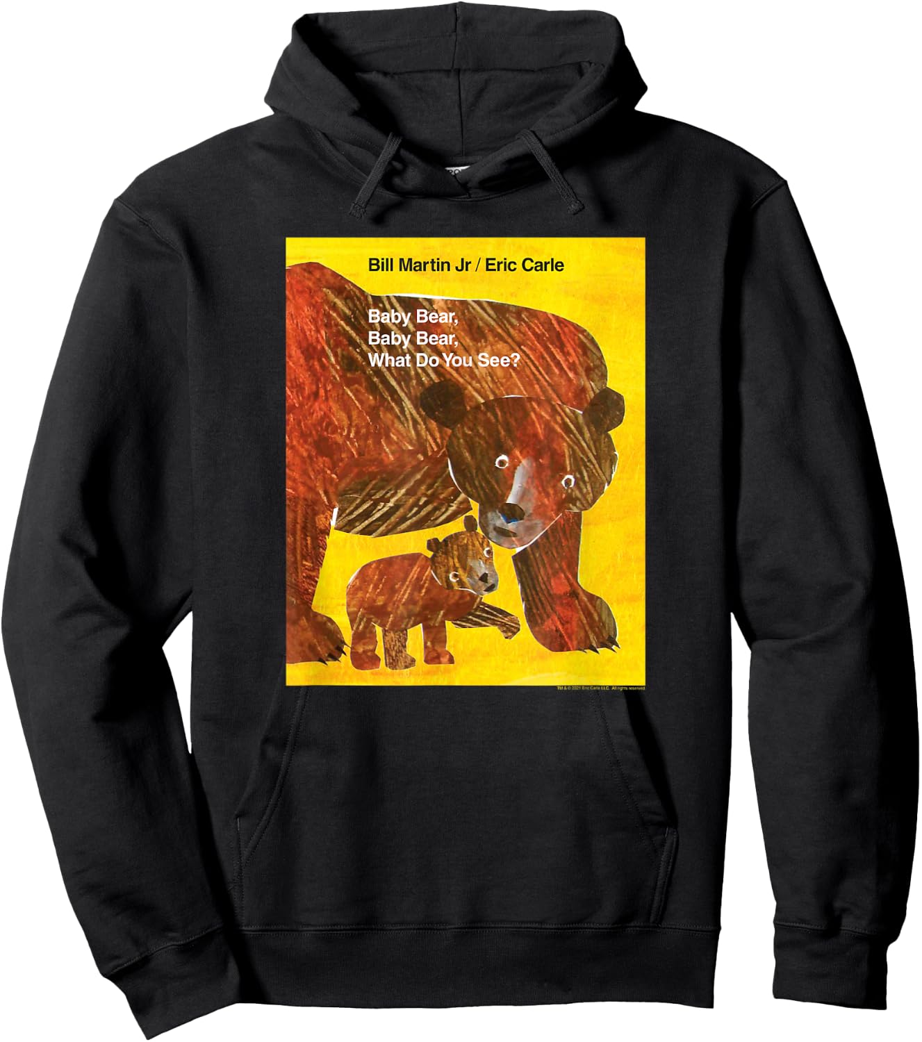 Eric Carle Baby Bear, Baby Bear What Do You See? Book Cover Hoodie - Hoodie | Black