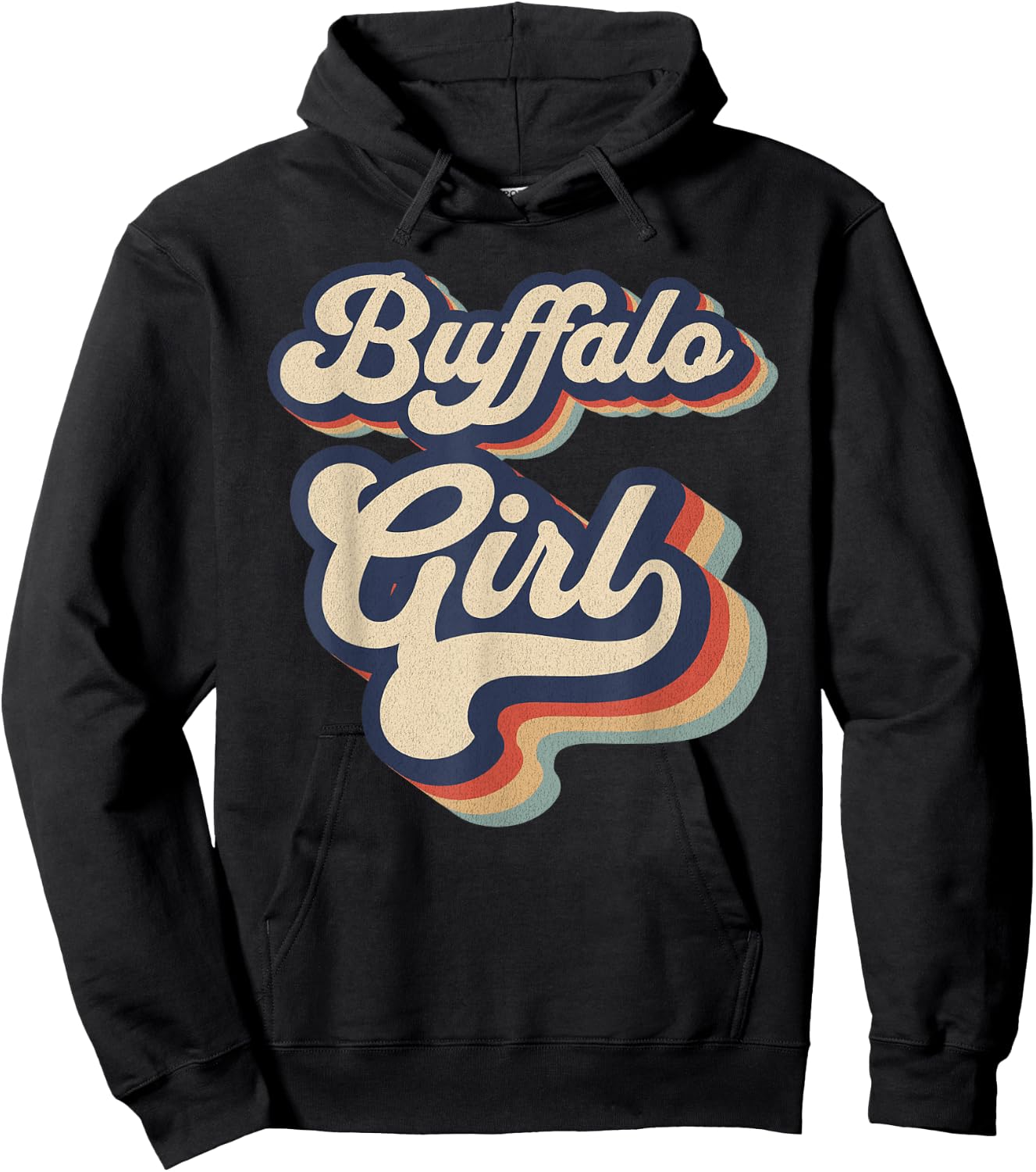 Vintage Design For Girls From Buffalo New York Hoodie - Hoodie | Black