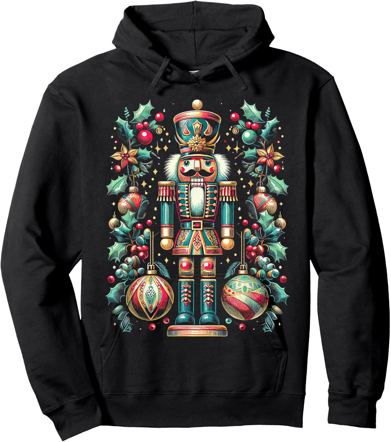 Christmas Nutcracker Merry Christmas Xmas Morning Holiday Hoodie - Hoodie | Black