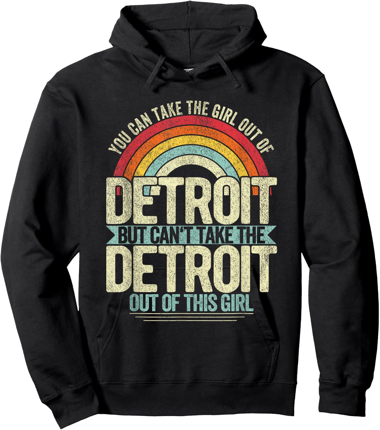 Girl Out Of Detroit Michigan Hometown Home Detroit Hoodie - Hoodie | Black