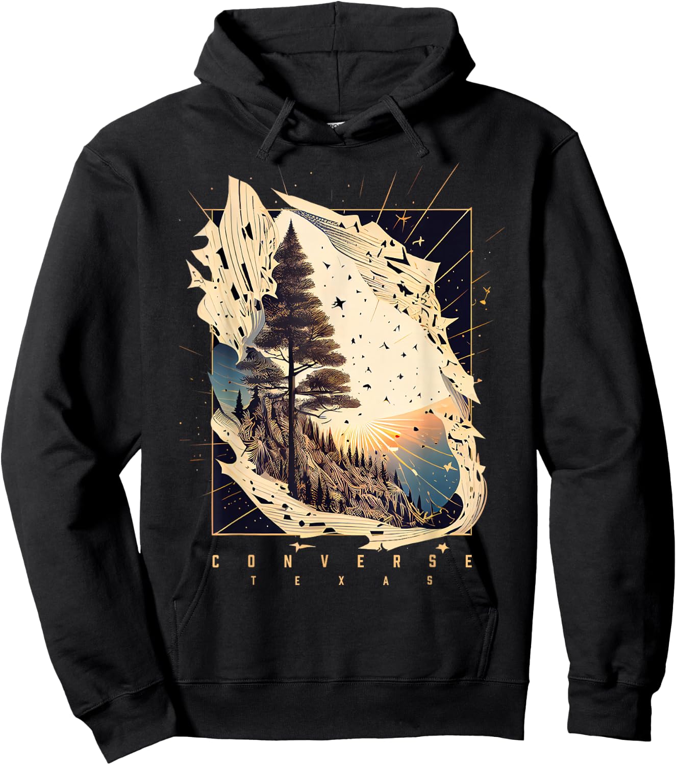 Converse Texas Vintage Forest Hoodie - Hoodie | Black