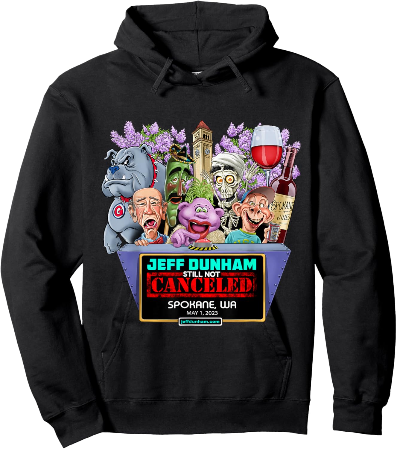 Jeff Dunham Spokane, WA (2023) Hoodie - Hoodie | Black