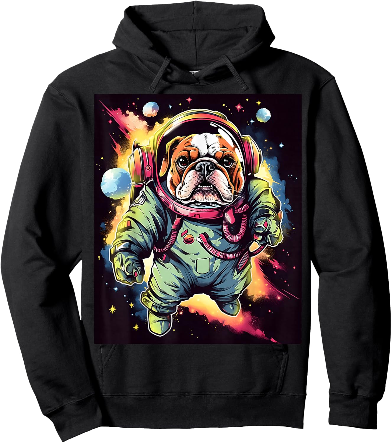 AstroBulldog: Journey to the Stars Hoodie - Hoodie | Black
