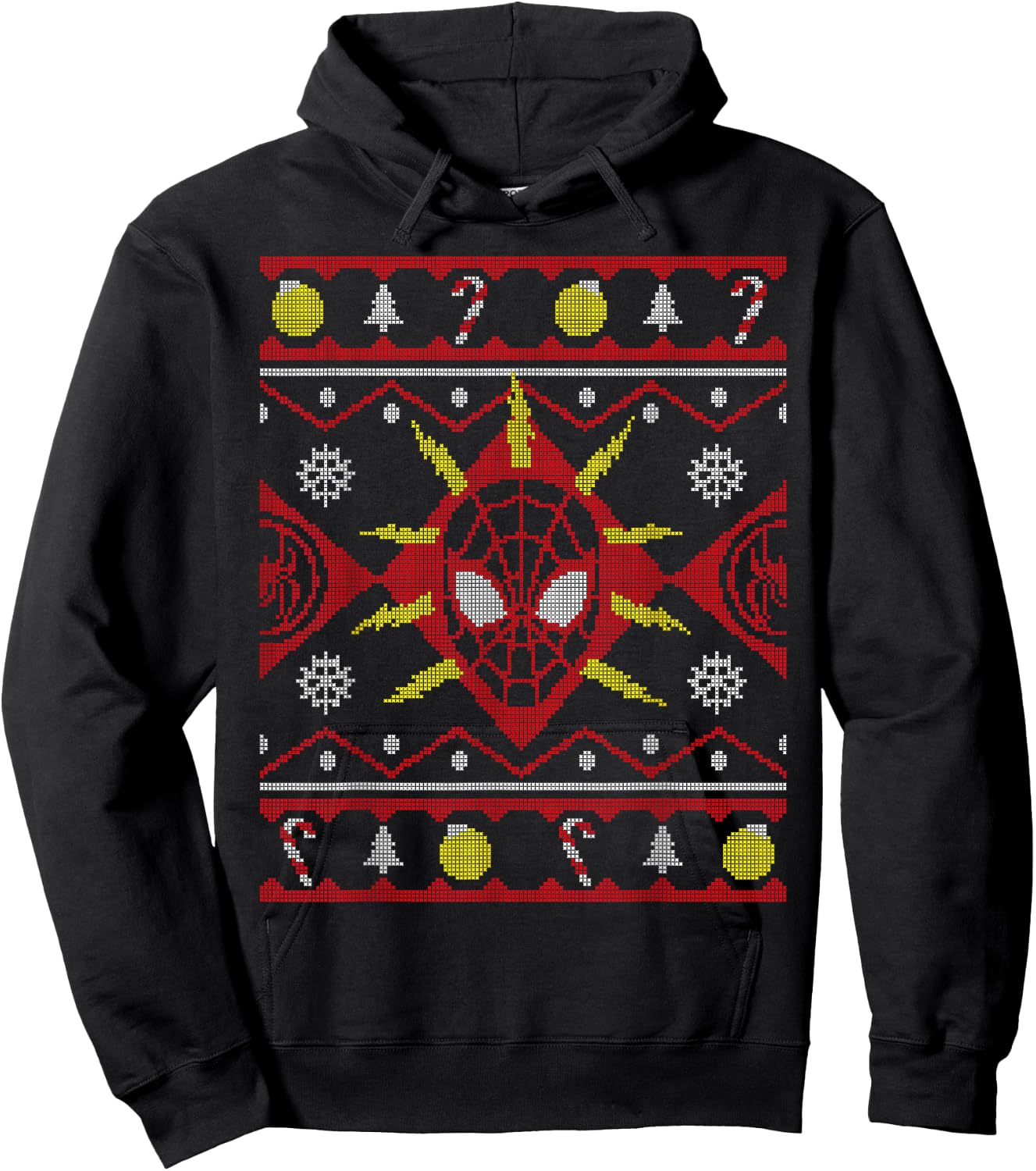 Marvel Spider-Man Miles Morales Ugly Christmas Sweater Hoodie - Hoodie | Black