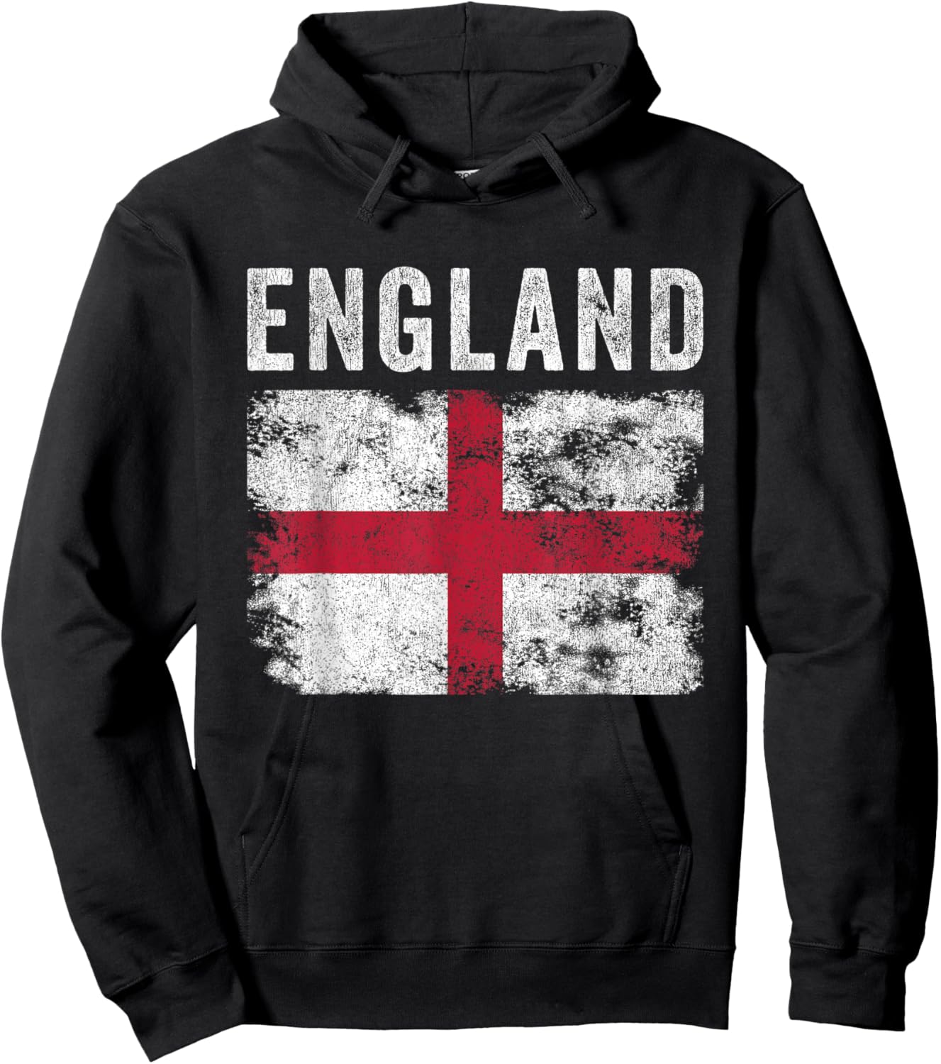 England Flag Distressed - Men Women Kids - English Flag Hoodie - Hoodie | Black