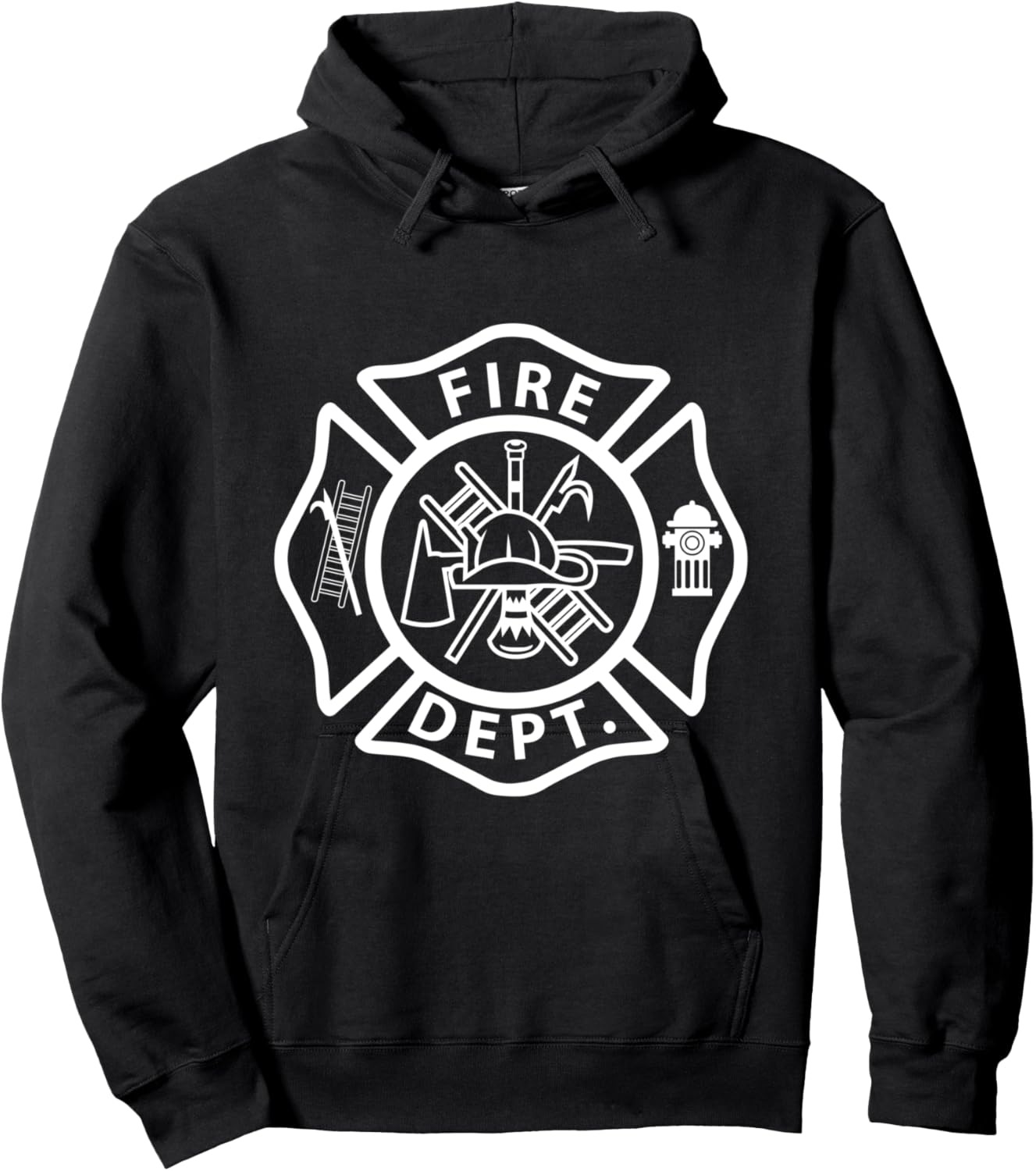 Fire Department Logo Uniform Fireman Symbol Firefighter Gear Hoodie - Hoodie | Black