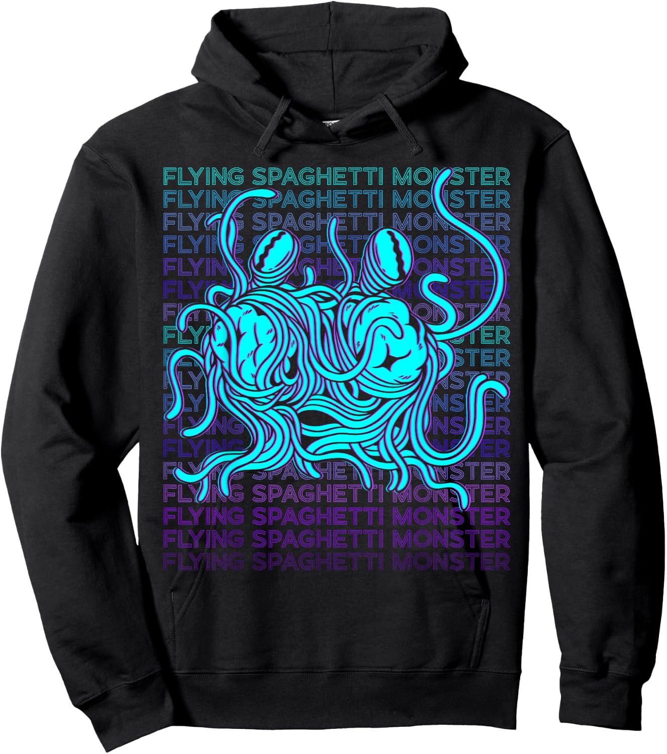 Flying Spaghetti Monster Pastafari FSM Atheist Retro Hoodie - Hoodie | Black