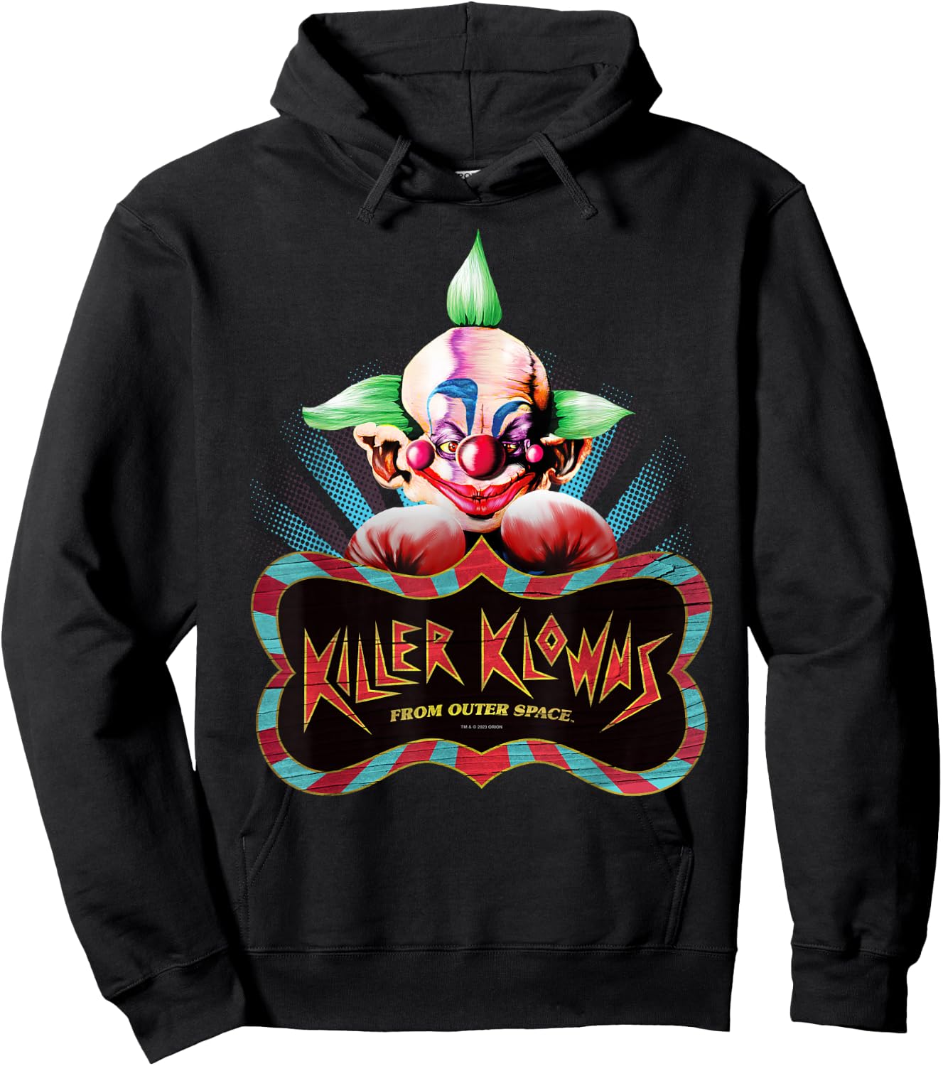 Killer Klowns from Outer Space Shorty Boxing Pose Above Logo Hoodie - Hoodie | Black