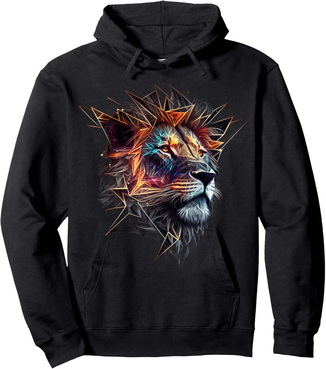 Lion Animal Lover Motif Animal Zoo Print Lion Hoodie - Hoodie | Black