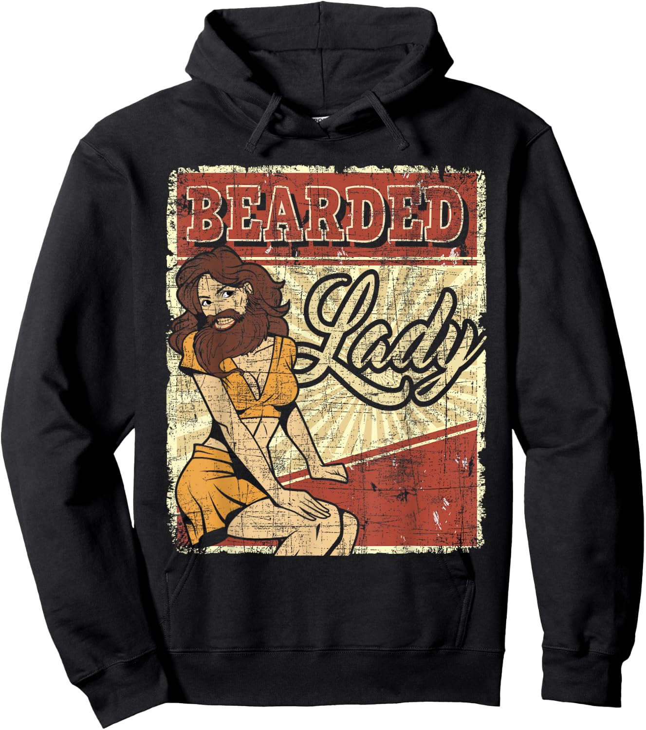 Bearded Lady - Circus Birthday Party Circus Costume Hoodie - Hoodie | Black