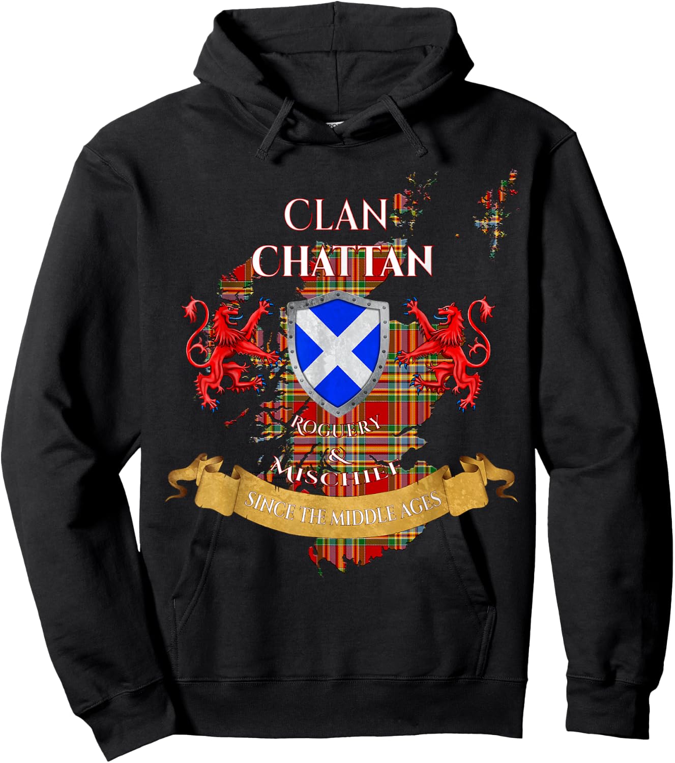 Chattan Scottish Family Clan Middle Ages Mischief Hoodie - Hoodie | Black