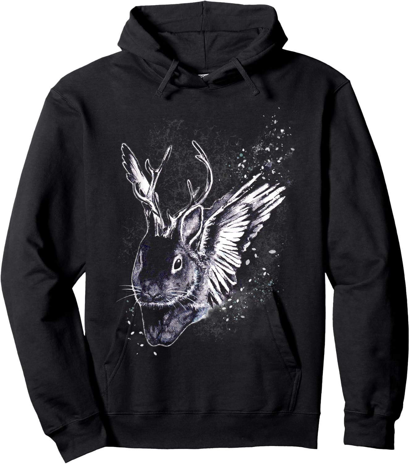 Wolpertinger Rabbit Deer Gothic Fantasy Fabulous Beauty Hoodie - Hoodie | Black