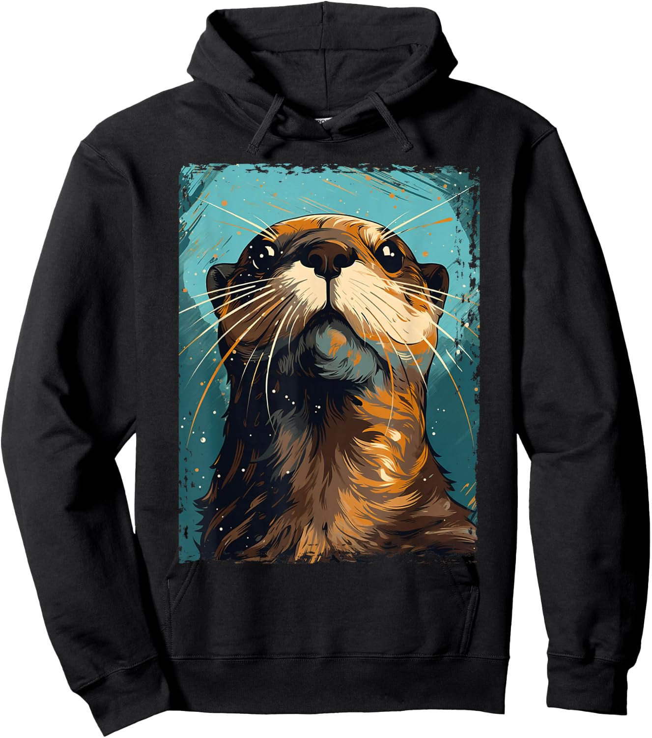River Otter t Shirt for Boys & Girls Cute Otter Animal Funny Hoodie - Hoodie | Black