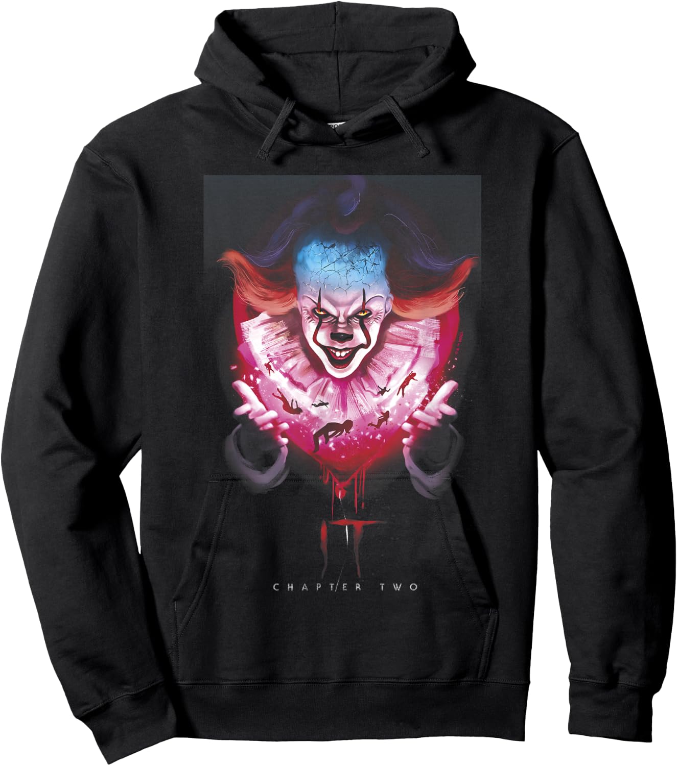 It Chapter Two Floating Children Evil Pennywise Portrait Hoodie - Hoodie | Black