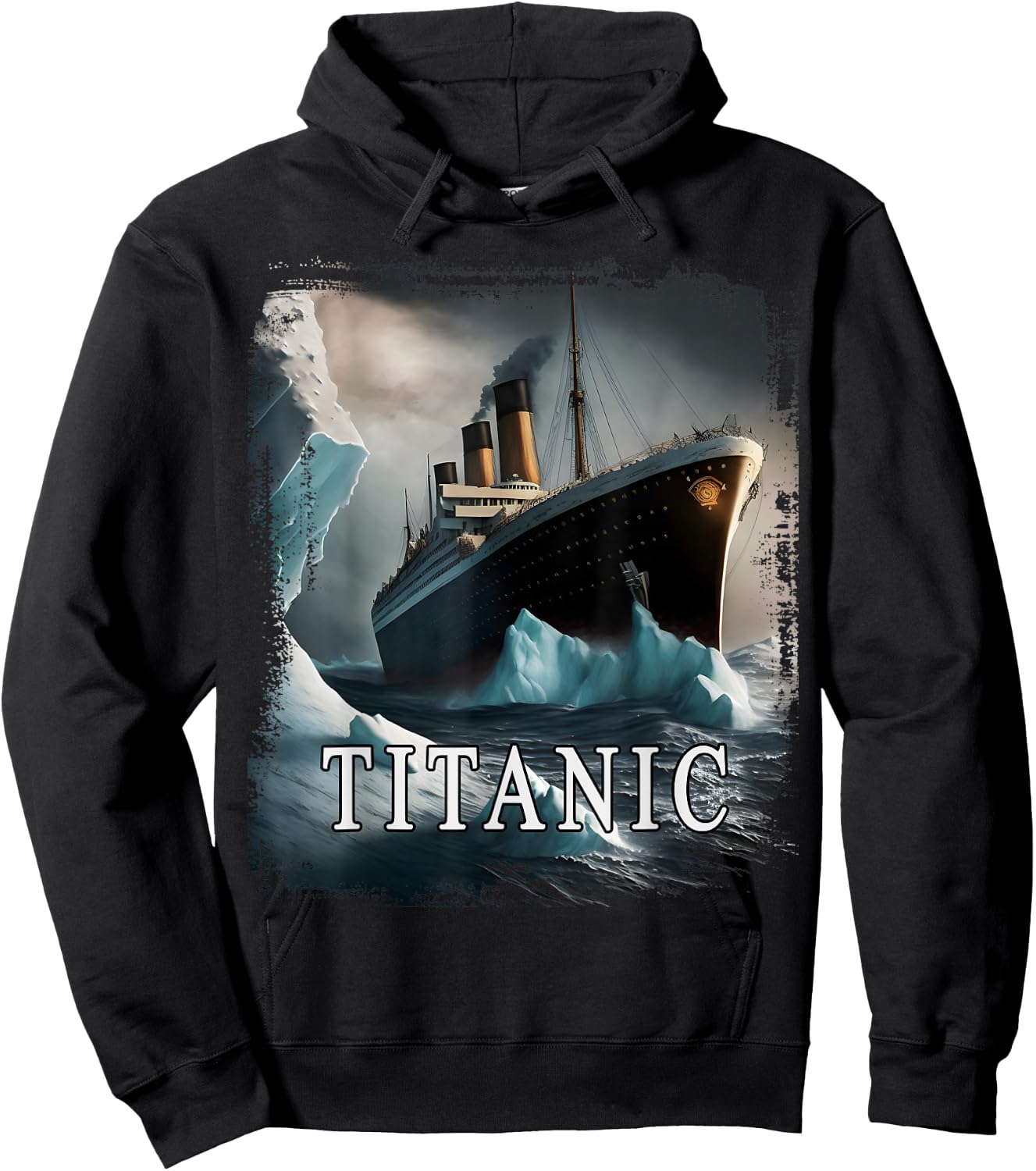Titanic Boat Vintage Cruise Ship Sailing in 1912 hit Iceberg Hoodie - Hoodie | Black