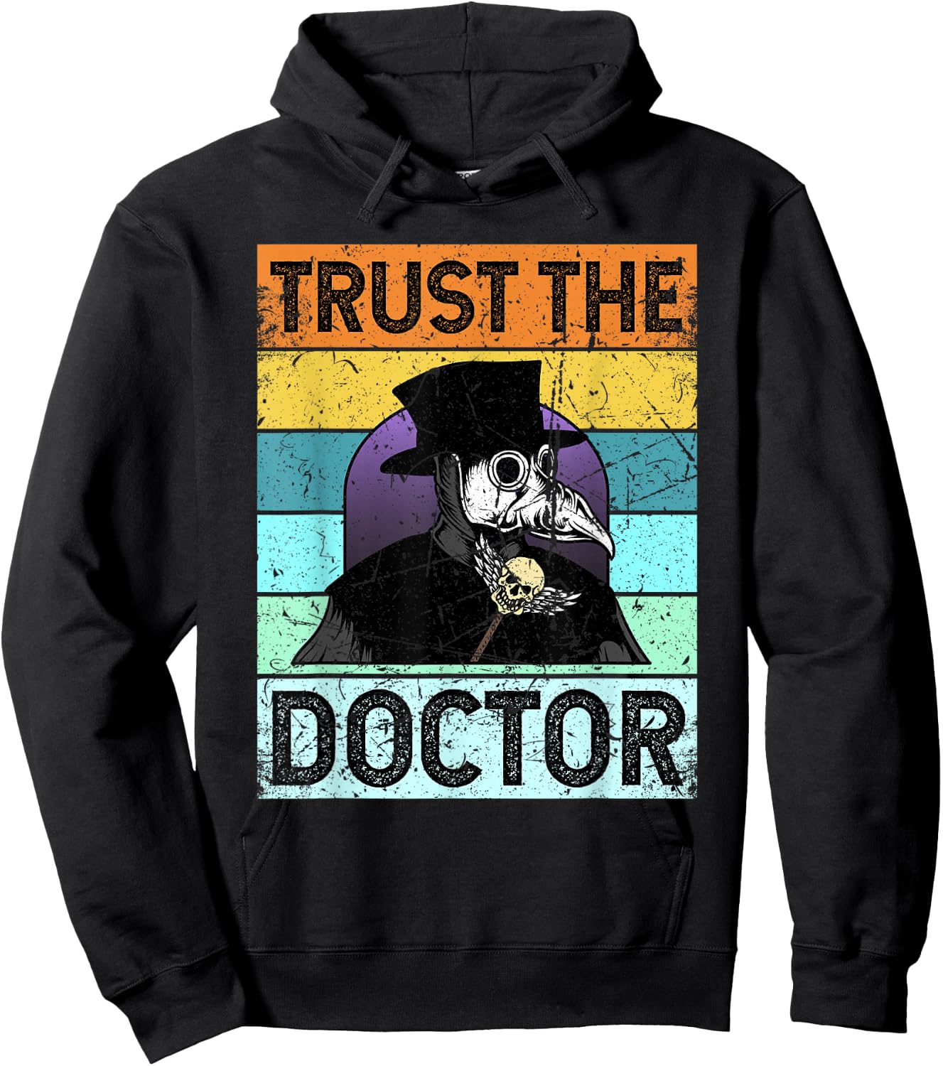 Plague Doctor Shirt Outfit Costume Women Kids Hoodie - Hoodie | Black