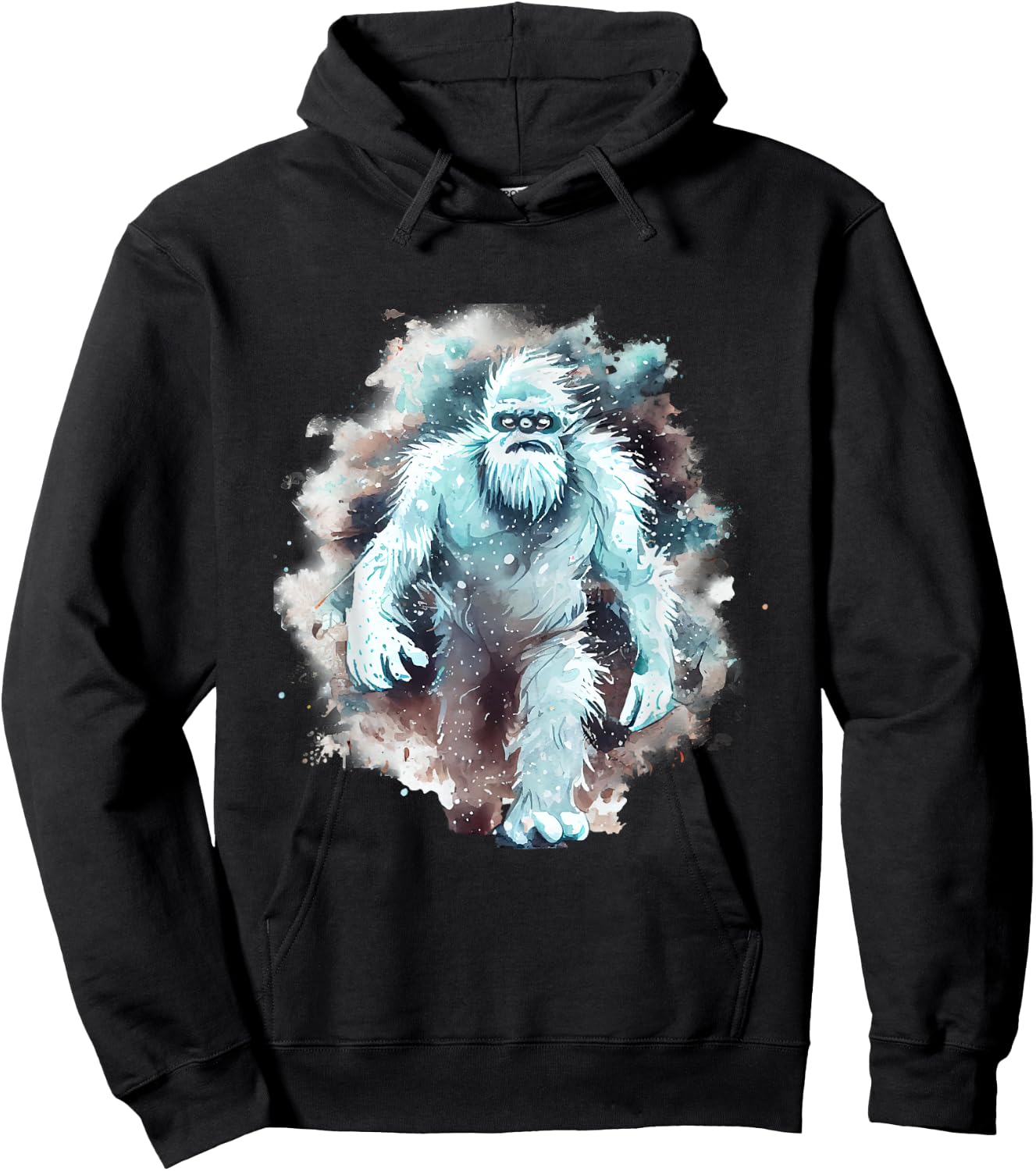 Mythical Yeti Legend Abominable Snowman Hoodie - Hoodie | Black