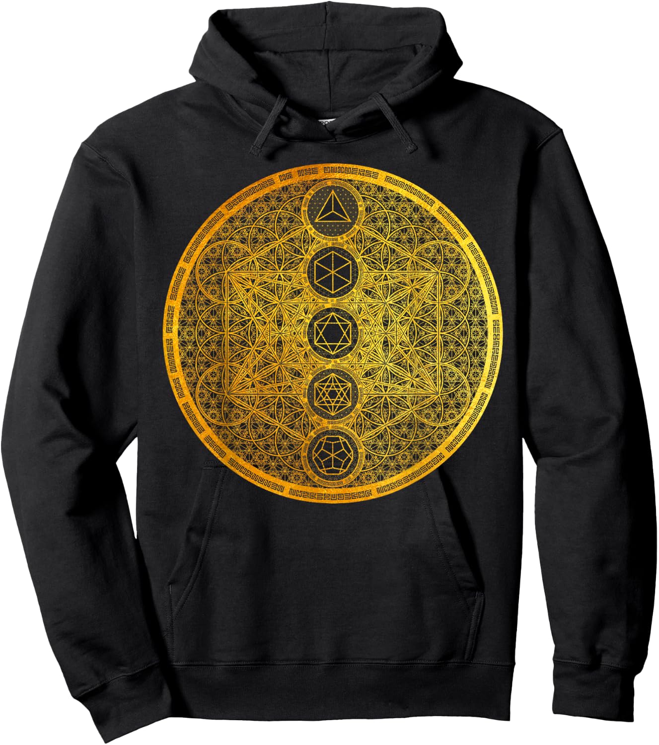 Metatron Cube Platonic Solids Sacred Geometry Metaphysics Hoodie - Hoodie | Black