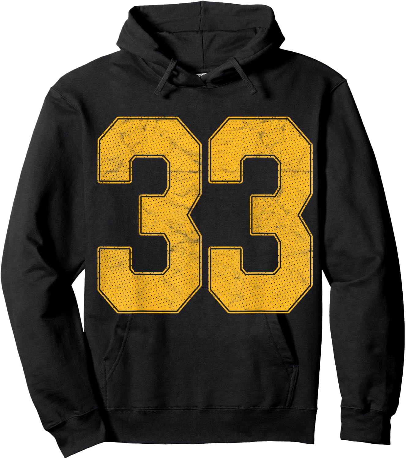 Number 33 Numbered Uniform Sports Team Jersey 33rd Birthday Hoodie - Hoodie | Black