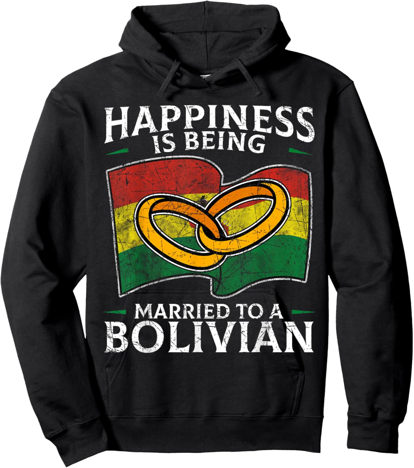 Bolivian Marriage Bolivian Married Flag Wedded Culture Hoodie - Hoodie | Black