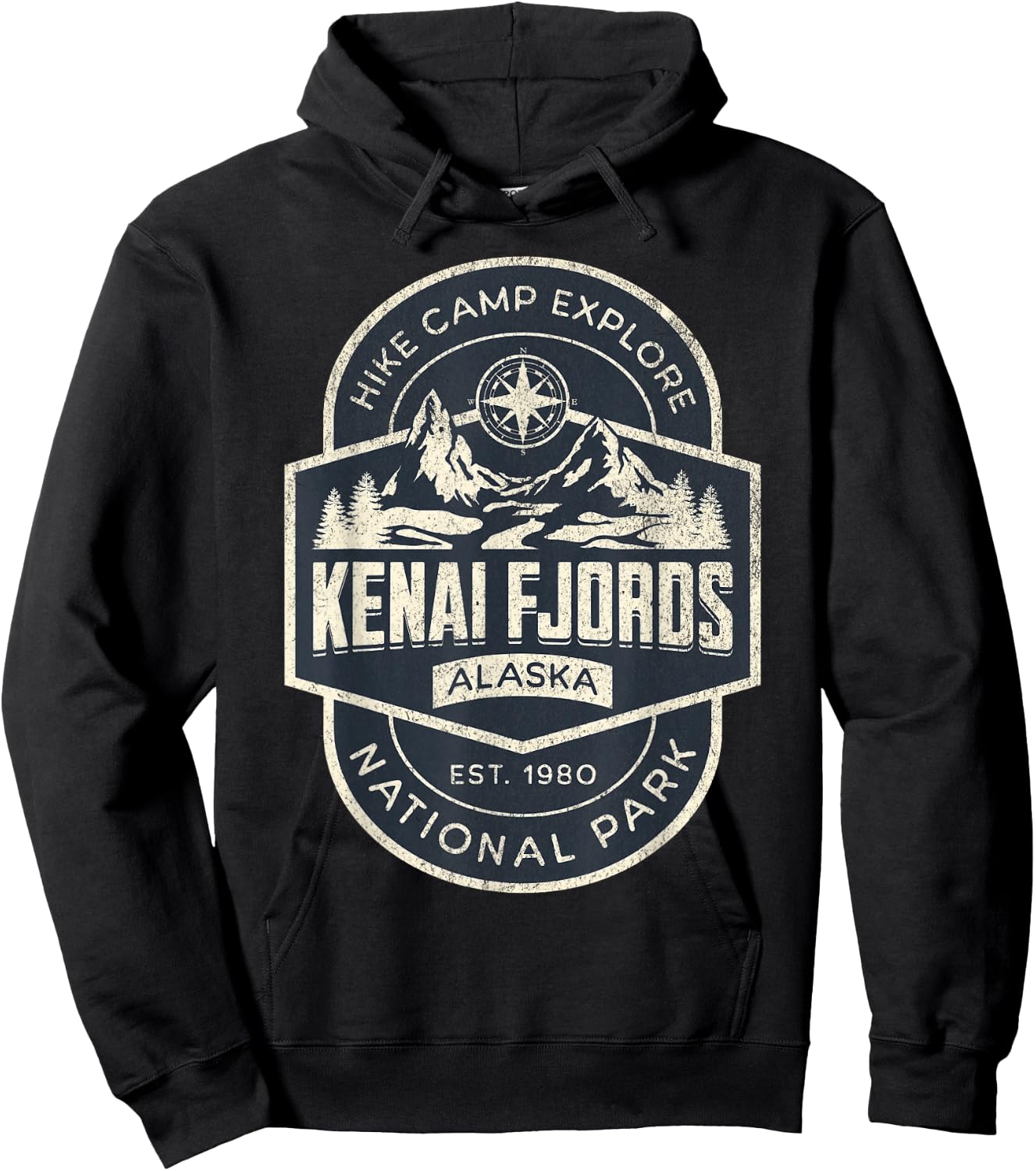 Kenai Fjords National Park Hoodie - Hoodie | Black